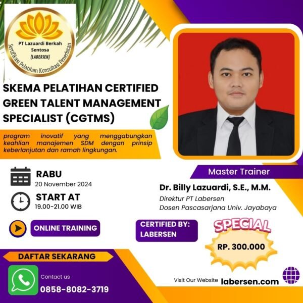 Skema Pelatihan Certified Green Talent Management Specialist (CGTMS)